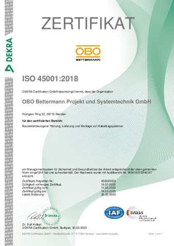 OBO PUS ISO 45001 - deutsch